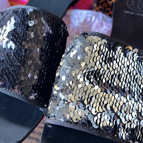 TORY BURCH Carter Reversible Sequin Slides black luxury - Picture 3 of 15